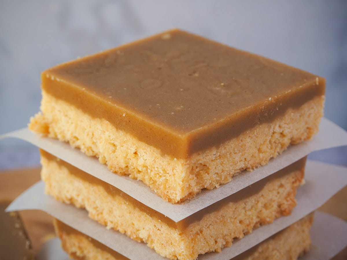 Ginger crunch 22 Close up of stack of ginger crunch