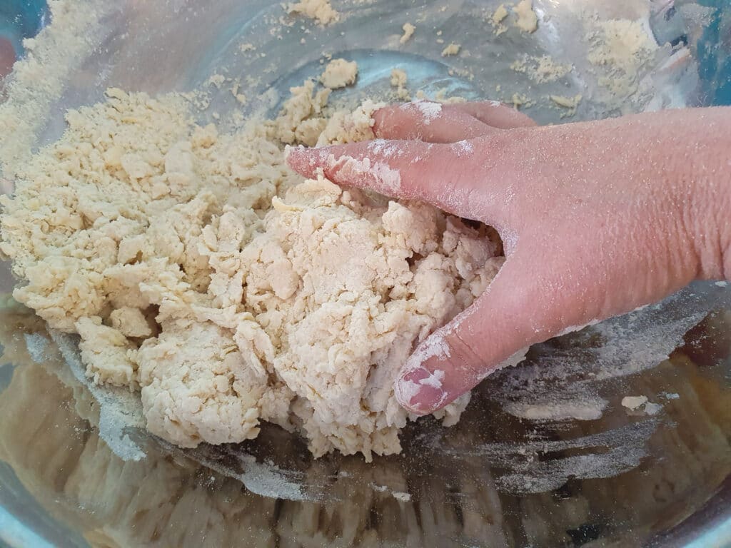 Damper 7 Dough with milk added.